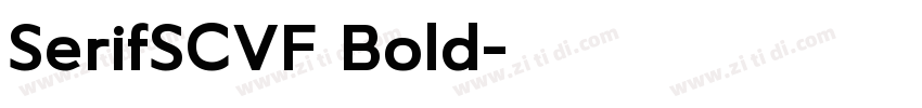 SerifSCVF Bold字体转换